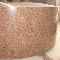 Maple red granite hollow column